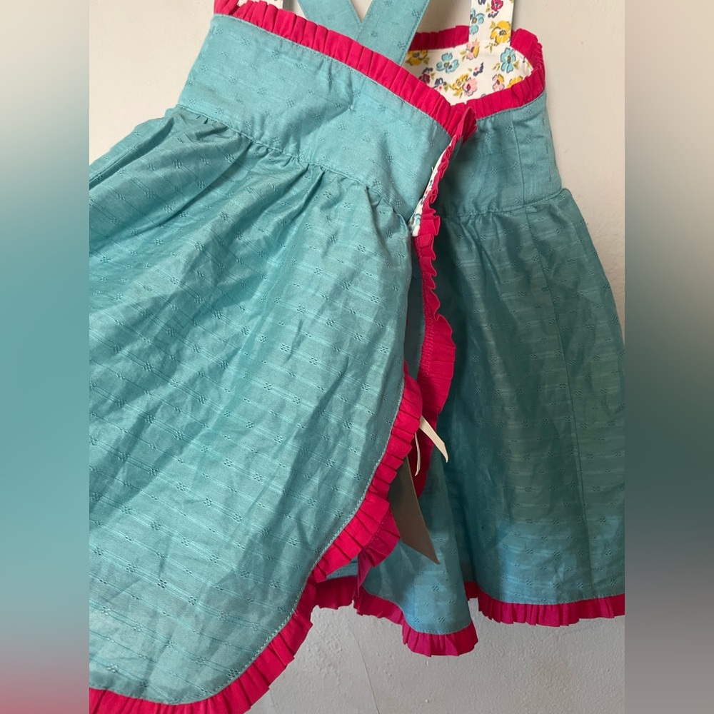 Matilda Jane Girls Teal Top with Pink Trim - Picture 4 of 6
